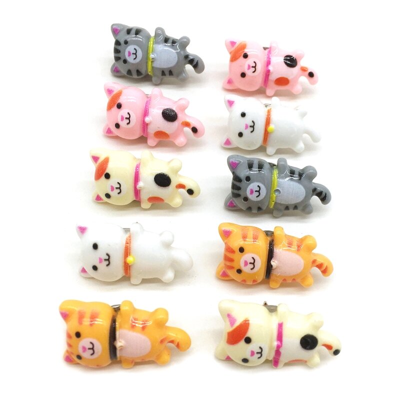 30 peças para alfinetes impressão gato gatinho fofo animal polegar tachas decorativas