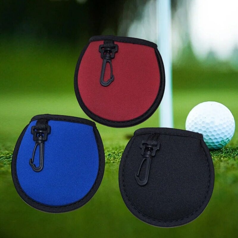 1Pc Golf Towel For Golfer Microfiber Velvet Golf Both Cleaning And Storage With Hook Golf Ball Cleaning Towel With Retractable