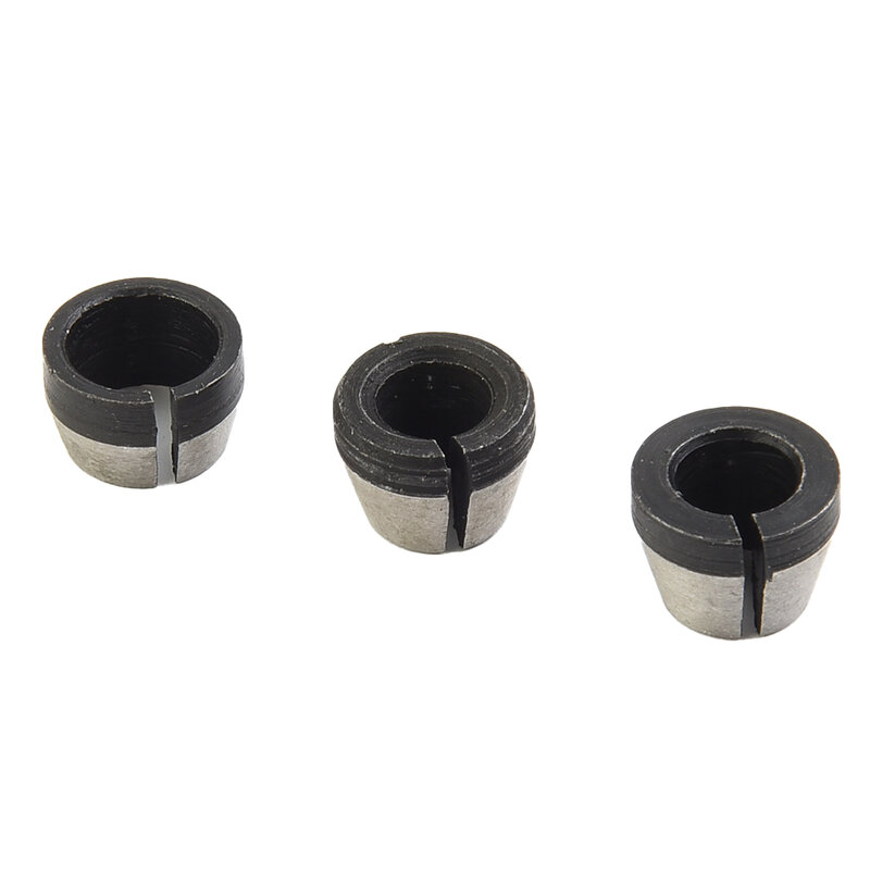 Power Tool Collet Chuck 3pcs 6mm 6.35mm 8mm Accessories Carbon Steel Collet Chuck Electric Router Milling Cutter