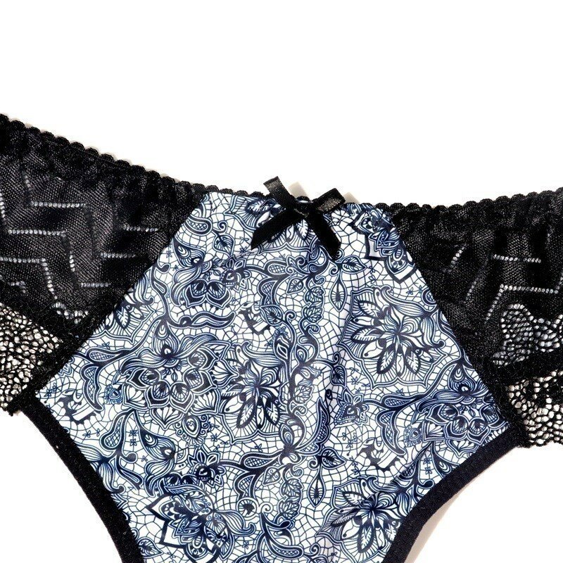 Beauwear 2pc/set new arrival women's lace strings middle waist panties thongs L XL 2XL 3XL 4Xl 5XL female sexy briefs panties