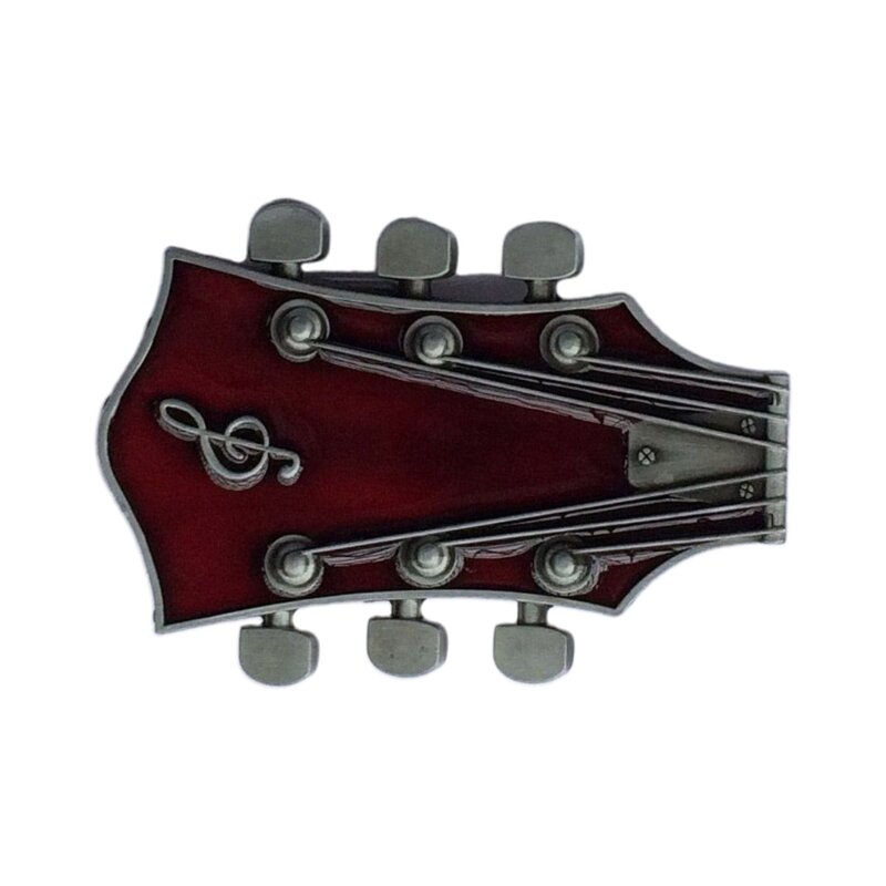 Hebilla de cinturón con forma de guitarra de Metal Vintage, hebilla de cinturón delicada, accesorios de pretina DIY, estilo vaquero occidental Rock