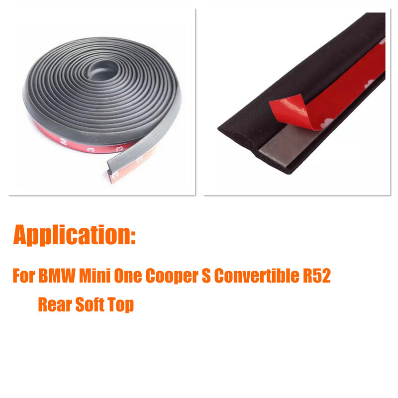 Car Top Roof Seal Strips Seal Protector Sticker Edge Windshield Roof Sealing Strip For BMW Mini One Cooper S Convertible R52
