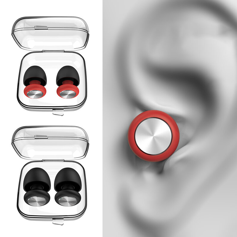 Tapones de silicona para los oídos, antirronquidos, cancelación de ruido para dormir, reducción de ruido, protección auditiva de viaje