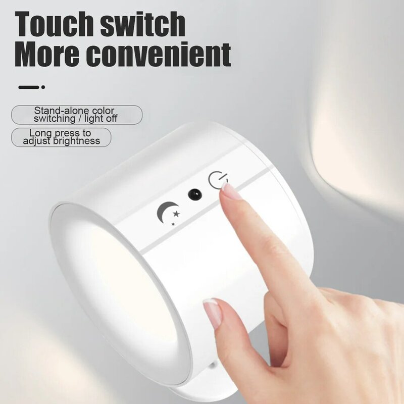 Wall Sconce 12 LED 1800MAh Protecting Eyes Wall Light 3 Color Temperature & 3 Brightness Magnetic Wall Mounted Lamp