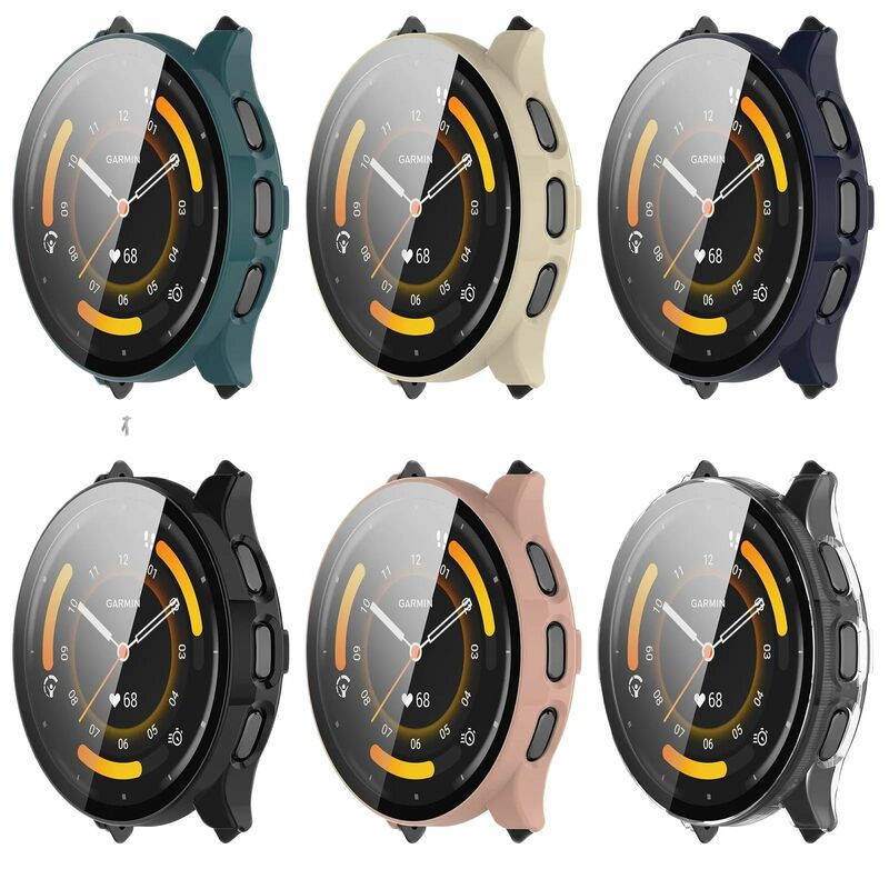 Full Protective Glass Case For Garmin Venu 3 Venu3S SmartWatch Screen Protector Cases Cover Shell +Tempered Glass Film 2 in 1