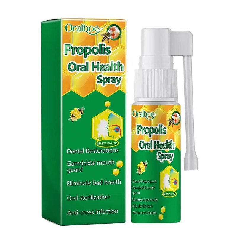 Própolis-Fresh Breath Oral Health Spray, Higiene da Saúde Dente, Proteção contra Manchadas, Removedor Pessoal, F0O3, 20ml
