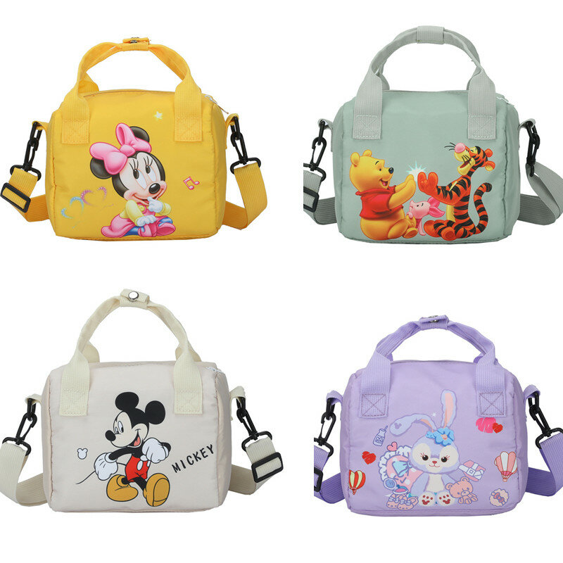 Новые сумки через плечо Disney, Повседневная холщовая женская сумка для покупок с Микки Маусом из мультфильма, модная сумка-мессенджер с милым аниме, подарки