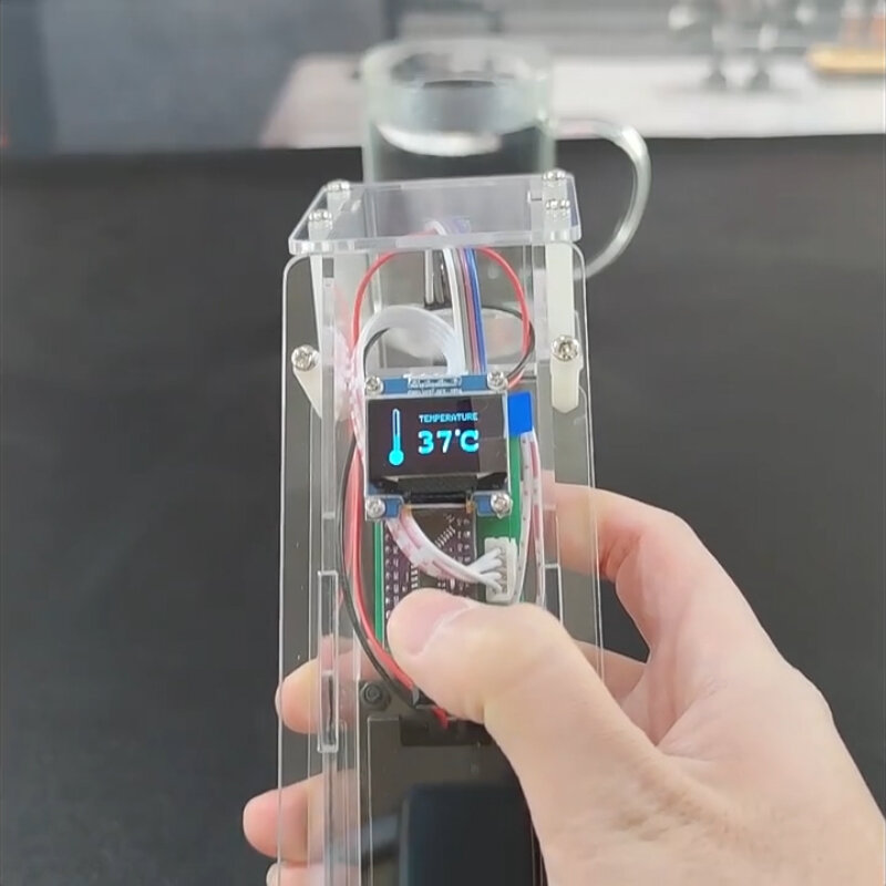 Акриловый термометр для лба, пистолет с термометром OLED, измерение для робота Arduino, набор «сделай сам», нанопрограммируемый робот, паровые игрушки