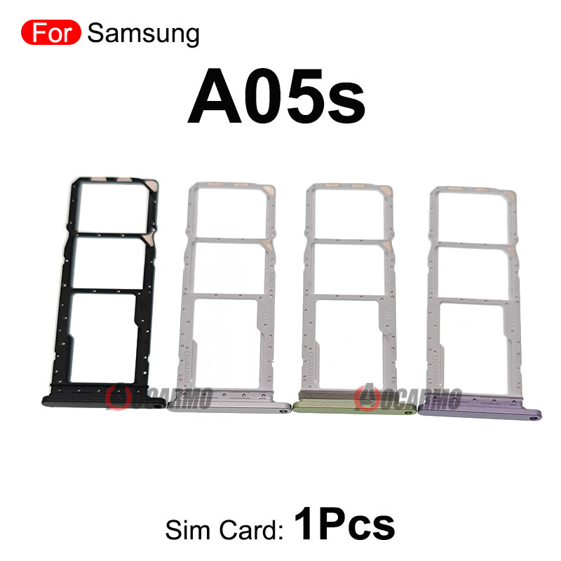 サムスンギャラクシー用SIMカードホルダー、スロット交換部品、Samsung Galaxy a05、a05s用トレイ、1個