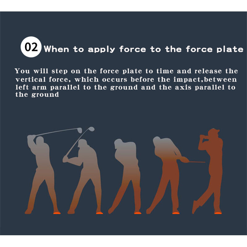 Golf Force Plate Step Pad, Assisté, Swing Balance Practice, Anti-ald Rubber, Training Aids, Golf Trainer Supplies, 2 Pcs