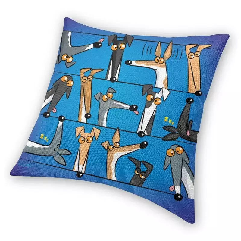 Whippet Dog Cushion Covers Sofa Decoration Greyhound Sighthound Square Throw Pillow Case