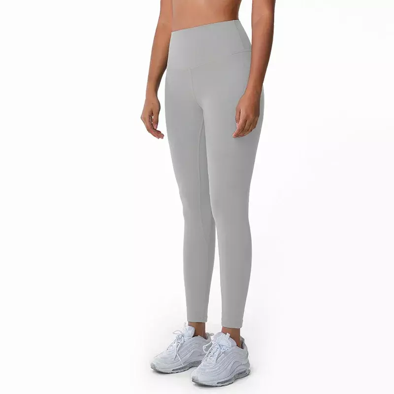 Double-Sided Yoga Pants, lixar pêssego quadris, desgaste do abdômen, calças de cintura alta