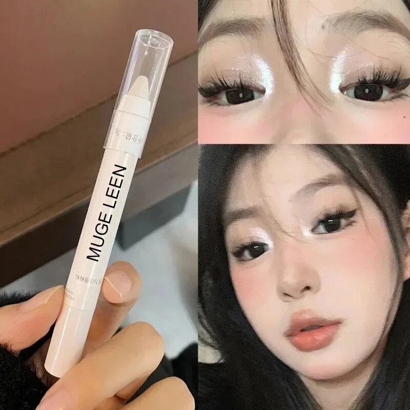 Flash Pearl Eyeshadow Pencil Waterproof Fine Flash Eye Highlighter Lasting Silkworm Eyeliner White Silver Brightening Pen Makeup