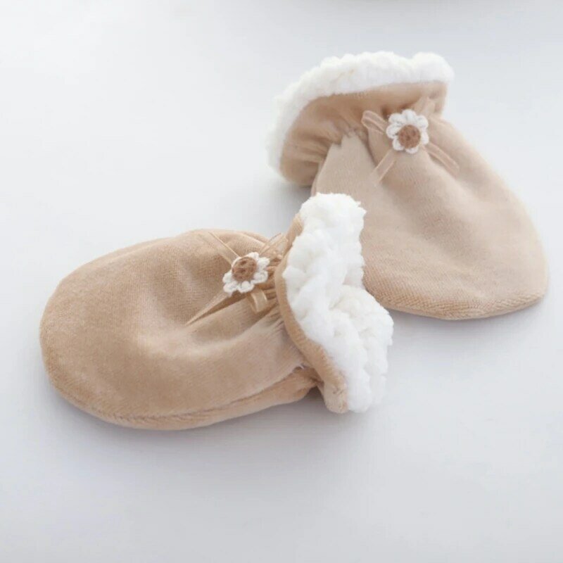 Manoplas invierno para bebé, guantes suaves lana con dedos completos, guantes cálidos para niños, manoplas antiagarre para