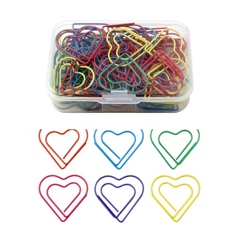 100pcs/set Accessories Paper Clips Notebook Memo Pad Filing Bookmark binder Paperclips Student Office Binding Supplies Stationar
