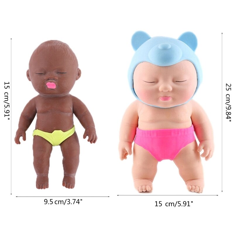 Nuovi bambini realistici Squeeze Doll Toys creativo antistress decomprimere giocattoli di simulazione New Born Kids adulti agitarsi spremere
