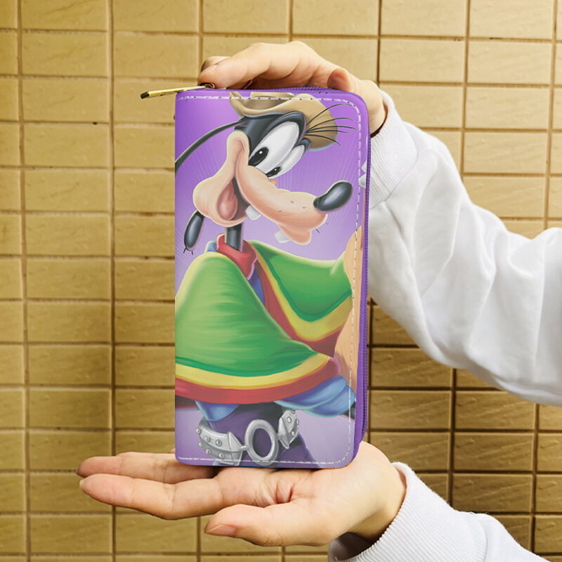 Портмоне из мультфильма Disney Pluto Goofy W5999, повседневный бумажник на молнии с кармашком для мелочи, подарочная сумочка для хранения карт
