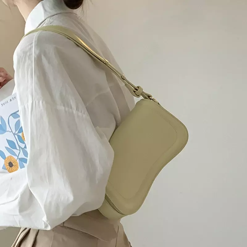 Tas selempang bahu desainer mewah untuk wanita 2024 tas ketiak wanita tren kulit Pu tas tangan Flap dompet mode