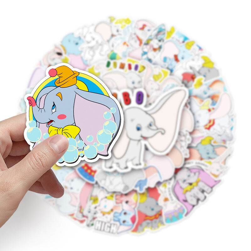 10/30/50 stücke Disney niedlichen Cartoon Dumbo Aufkleber lustige Anime Aufkleber dekorative Wasser flasche Scrap booking wasserdichten Aufkleber für Kind