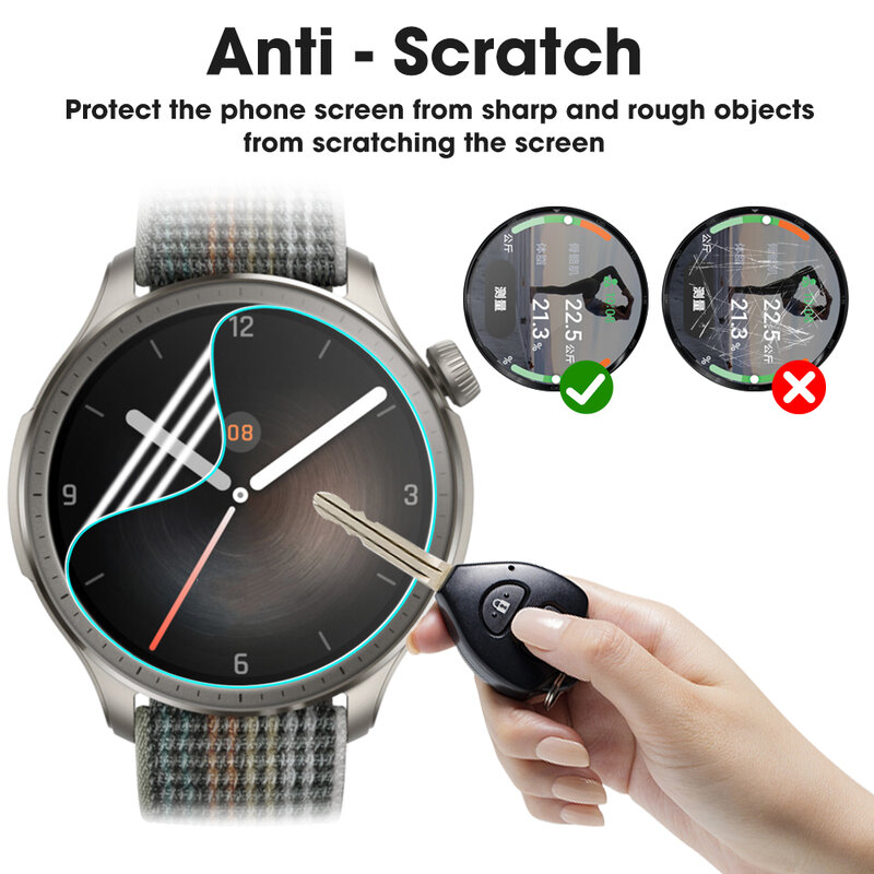 Película de hidrogel TPU suave para reloj inteligente Amazfit Balance, Protector de pantalla antiarañazos, cubierta no de vidrio templado, 1-10 piezas