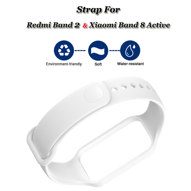 Tali pengganti untuk Redmi Smart Band 2 tali gelang jam silikon untuk Xiaomi Smart Band 8 gelang tali aktif
