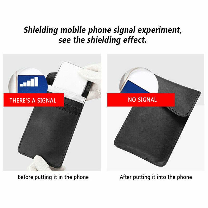 Faraday tas pelindung pemblokir sinyal RFID, kantong pelindung cocok untuk ponsel, pemblokir radiasi, tas penyimpanan privasi