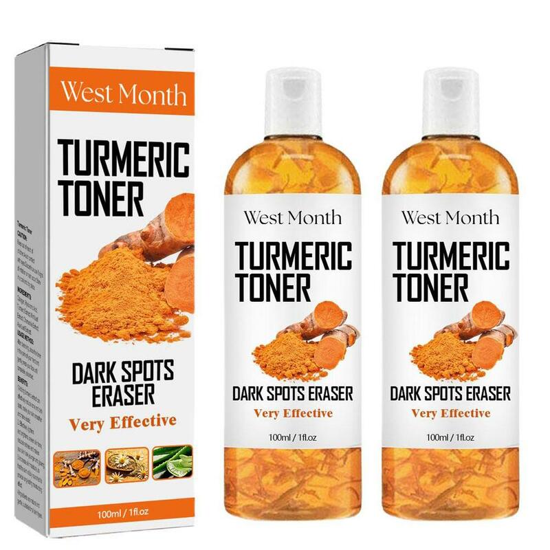 2Pcs Turmeric Toner 200ml Dark Spot Corrector Toner for Women Face Hydrating Toner Brighten Skin Tone Natural Formula
