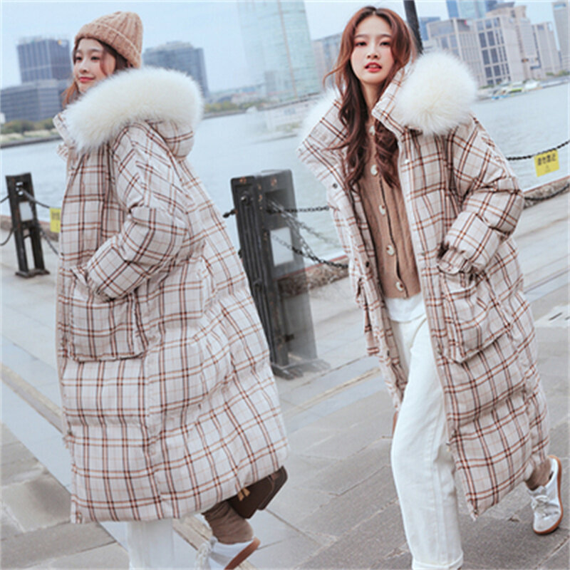 シェンイートー2022冬の新女性の服の冬のファッションすべてマッチブティック韓国盤ウォームタータンチェックコットンコート7990 X5