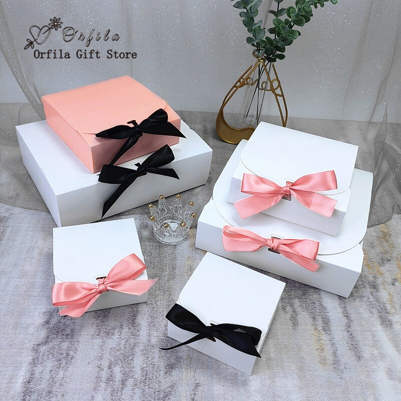 Caja de regalo negra de 5/10 piezas, embalaje de regalos pequeños, caja de papel Kraft en blanco, suministros para fiestas, recuerdos de boda, cumpleaños, dulces, Chocolate