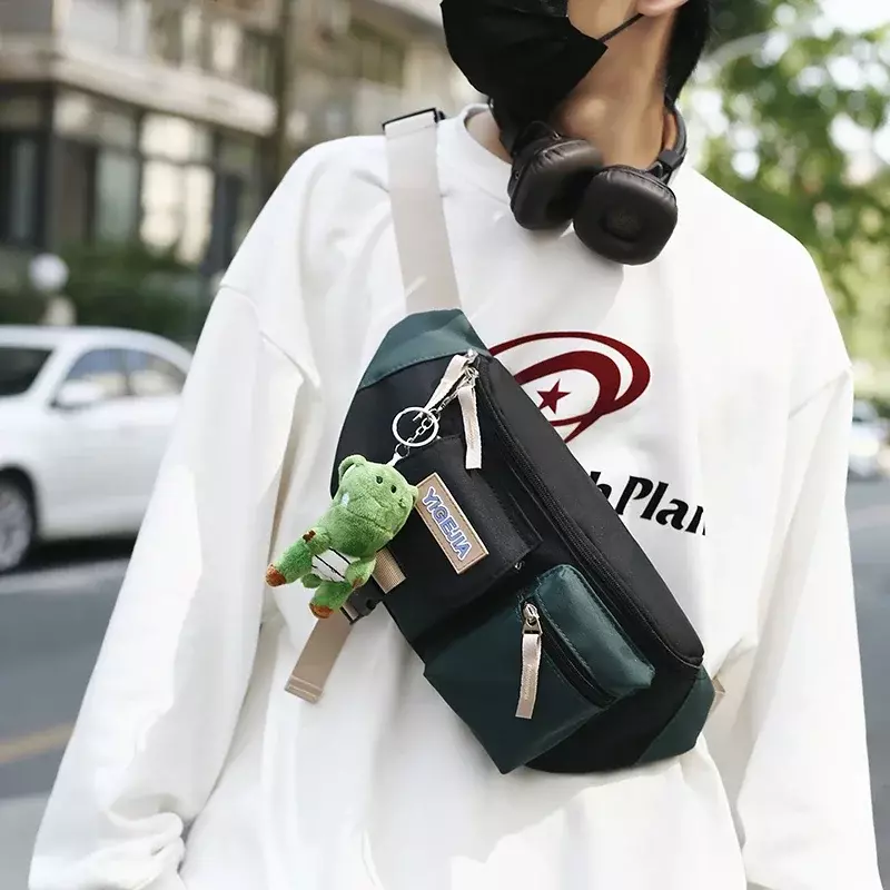 지퍼 나일론 웨이스트팩 여성용 가방, 하이 퀄리티 대용량 패치 웨이스트팩, 캐주얼 다목적 가방
