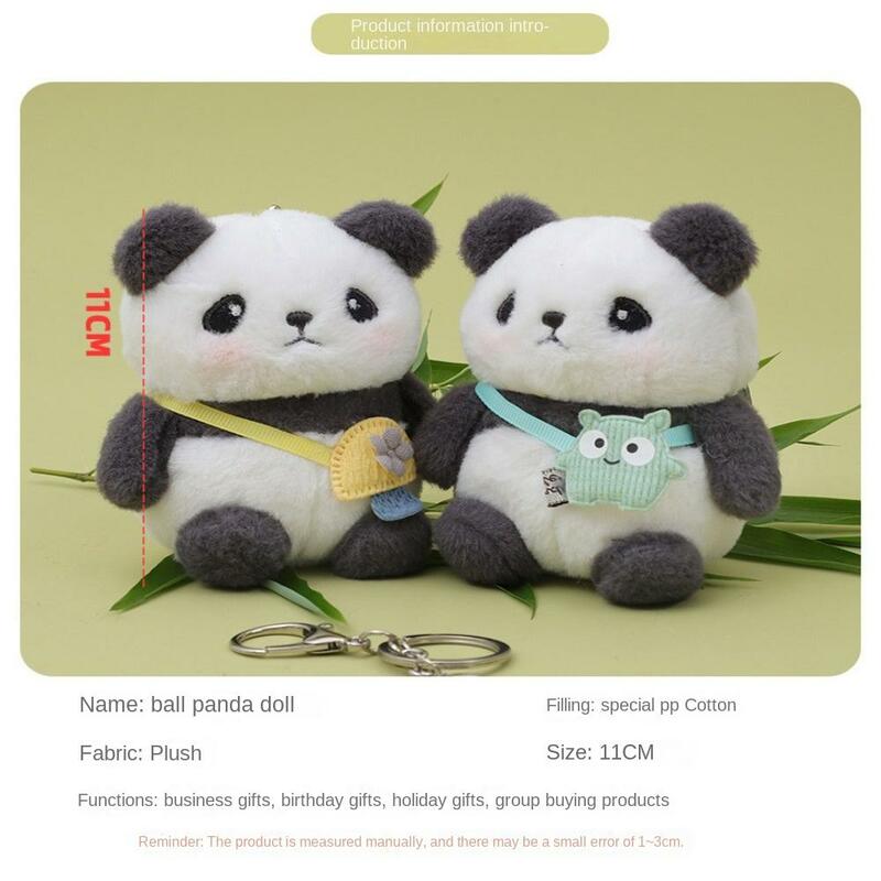 W kształcie pandy kreatywny pluszowy brelok zabawka z torba na zabawki wisząca laleczka wisiorek
