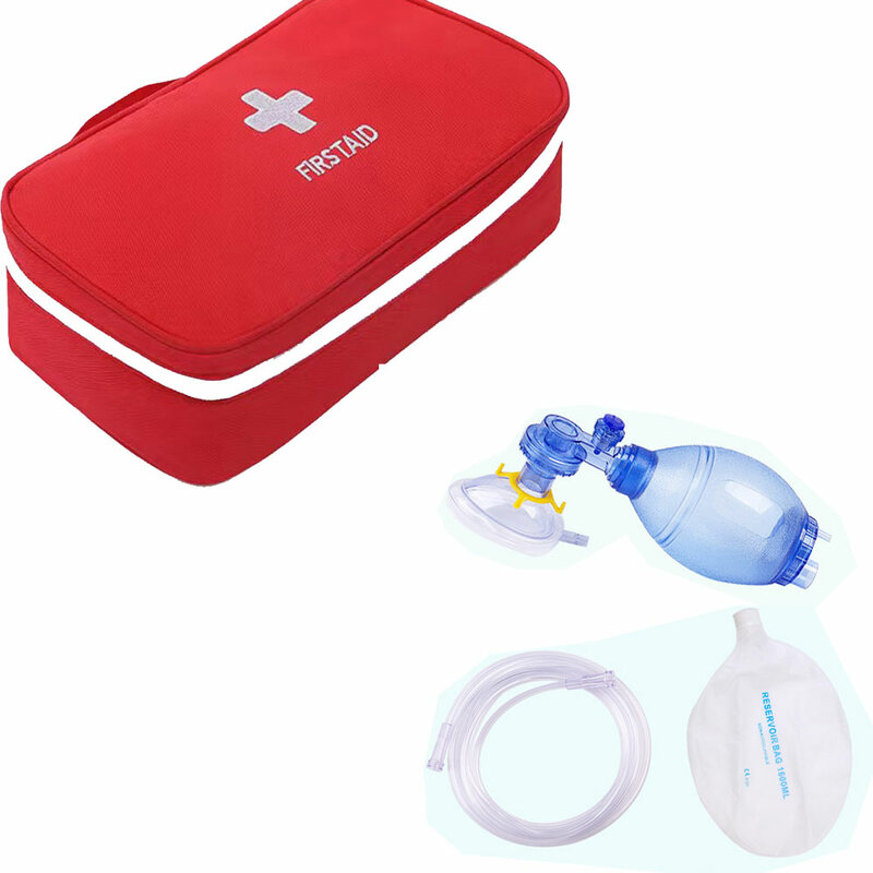 First Aid Manual PVC Adult/Child/Infant Resuscitation Ambu Bags 2000ml/1600ml Reservoir Bag Emergency Self-help Rescue Tool