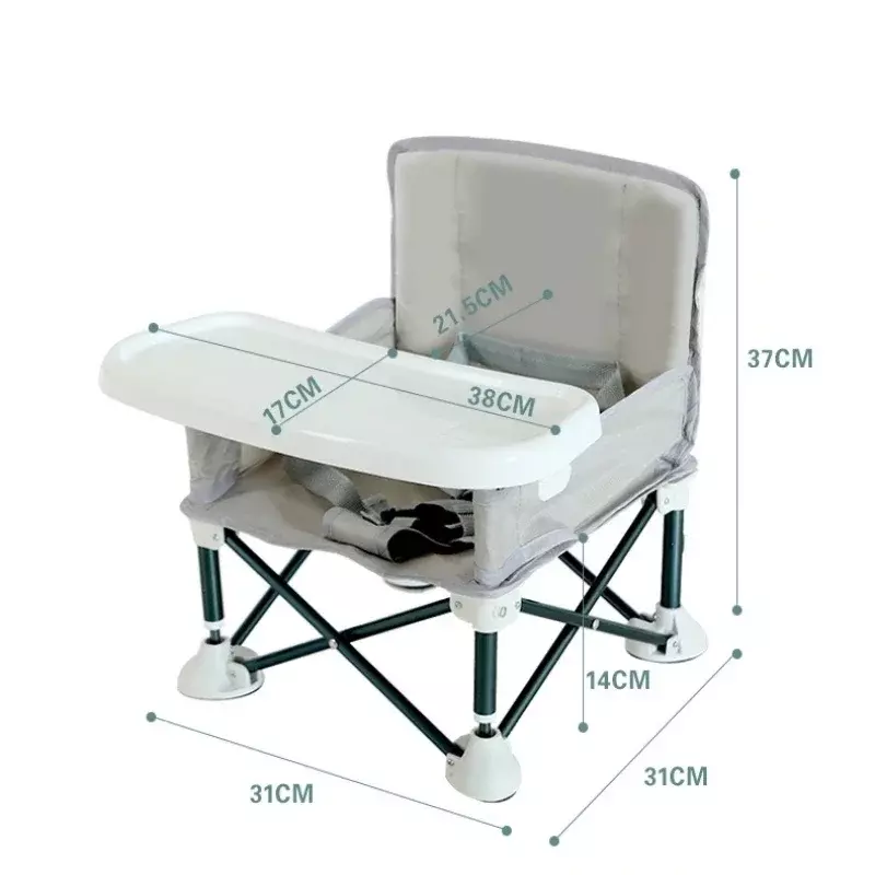 Baby's Travel Folding Booster Seat, Portátil Cadeira de jantar, Cadeira de alimentação, Assento de praia ao ar livre, Baby Furniture Supplies