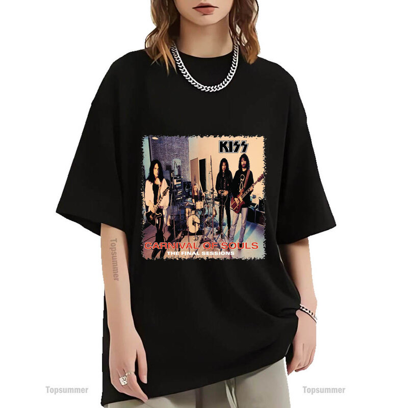 Carnival of Souls: The Final Sessions Album T-Shirt Kiss Tour T Shirt Male Summer Harajuku Black T Shirts Female Cotton Clothes
