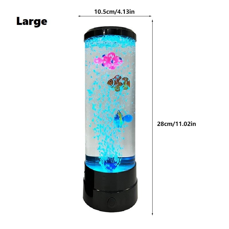 Simulierte LED bunte große Blase Fisch Licht Aquarium Tank USB Nachtlicht für Home Desk Schlafzimmer Wohnzimmer