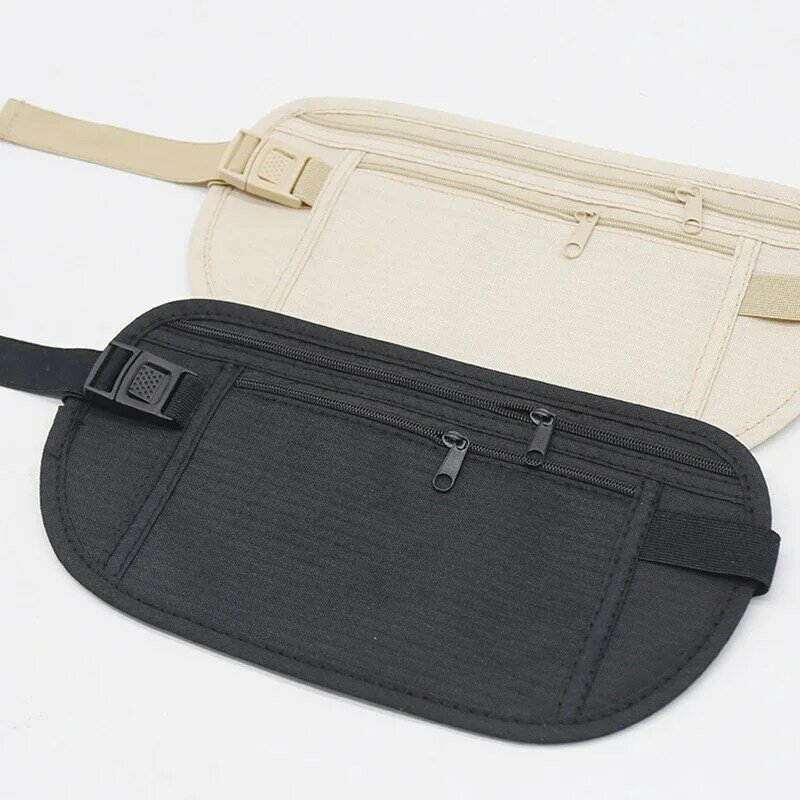 Invisible Travel Waist Packs Pouch for Passport Money Belt Bag Hidden Security Wallet  Travel Bag Chest Pack Money Waist Bag