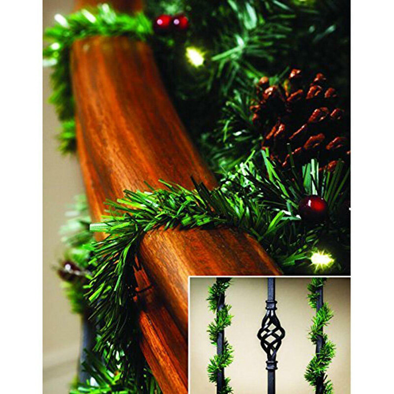 5.5 metrów DIY girlanda dekoracje świąteczne kominek choinka liście sosny wieńce Rattan Boże Narodzenie girlanda 5.5 metr girlanda