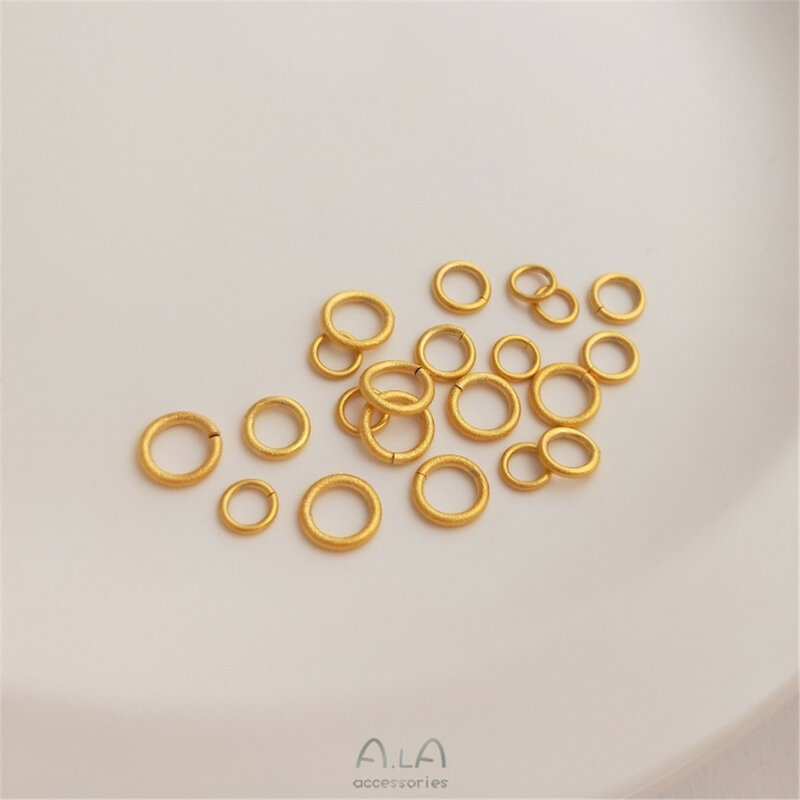 Vietnam forte bao cor areia ouro abertura anel acessórios diy pulseira pingente jóias fim fechado anel link