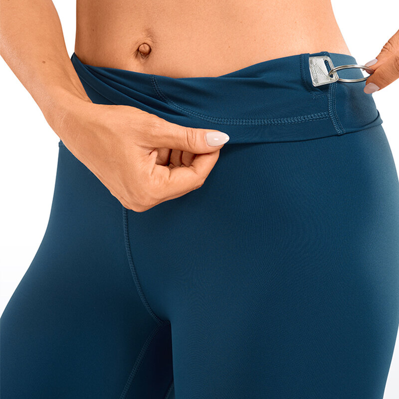 Crz yoga liquidação calças de treino de cintura alta feminina 7/8 leggings de yoga com buraco-sentimento nu-25 polegadas