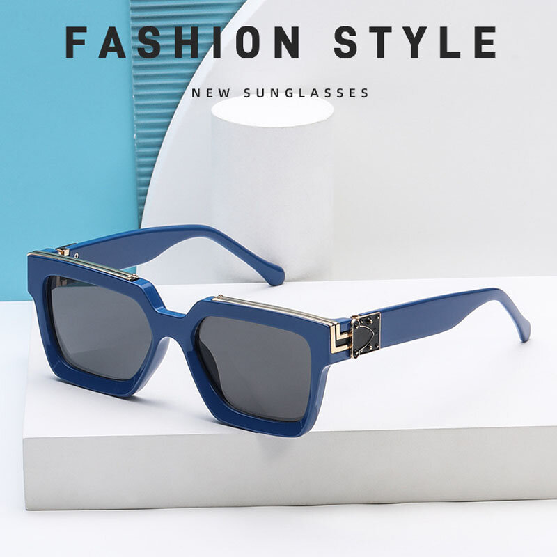 Óculos de sol quadrados para homens e mulheres, óculos vintage, UV400, Brand Designer, novo, 2023
