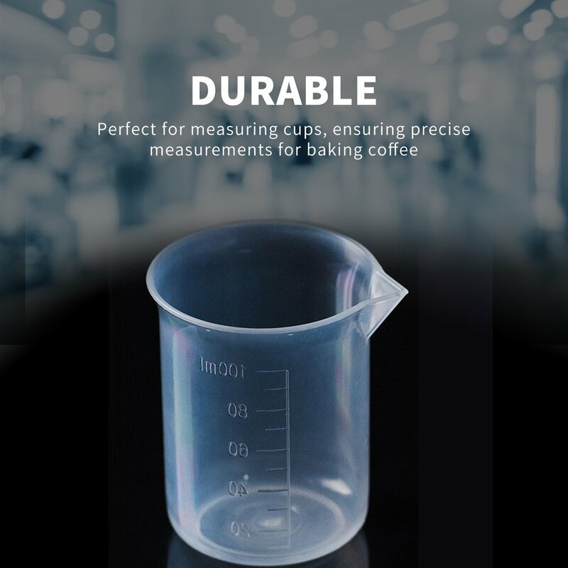 Prático copo medidor de plástico transparente, ferramentas para casa, cozimento, cozinha, 100ml