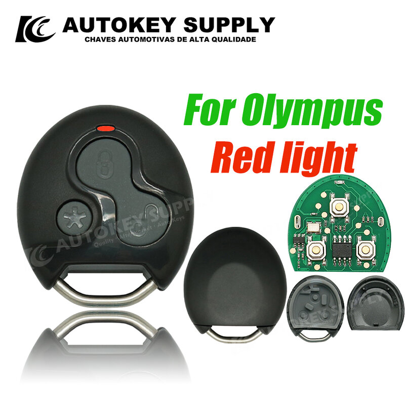 Autokeysupply-llave de coche completa para Control OLI / New Olympus, 001, Luz Azul y roja, AKBPCP079