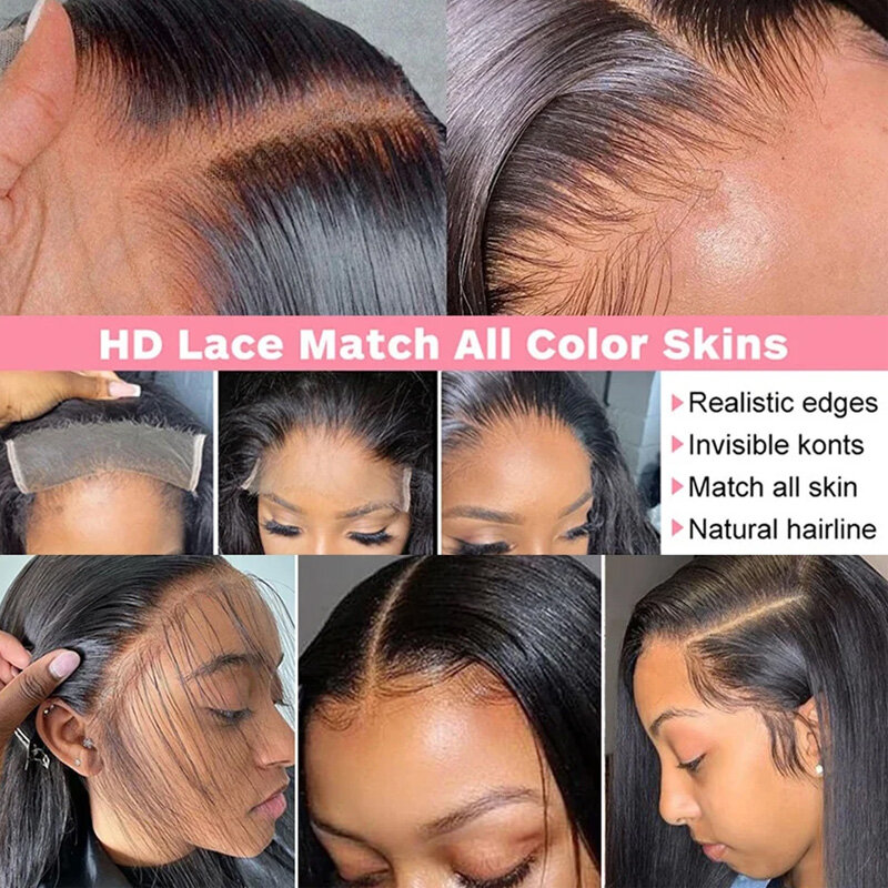 Yaki прямая застежка 2x6 4x4 5x5 6x6 HD кружевная застежка 13x4 13x6 HD кружевная фронтальная предварительно выщипанная кожа малайзийские натуральные волосы
