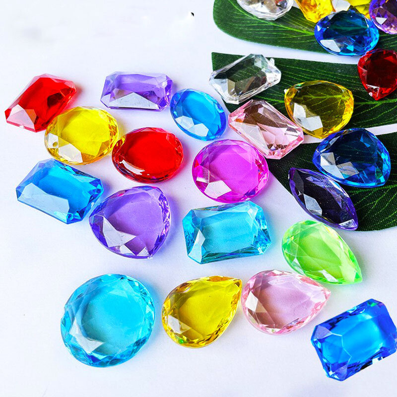 30PCS ragazzi ragazze gemme di diamanti multicolori giocattolo pirata caccia al tesoro giocattoli per bambini gioielli gioielli Speelgoed Meisjes bomboniere