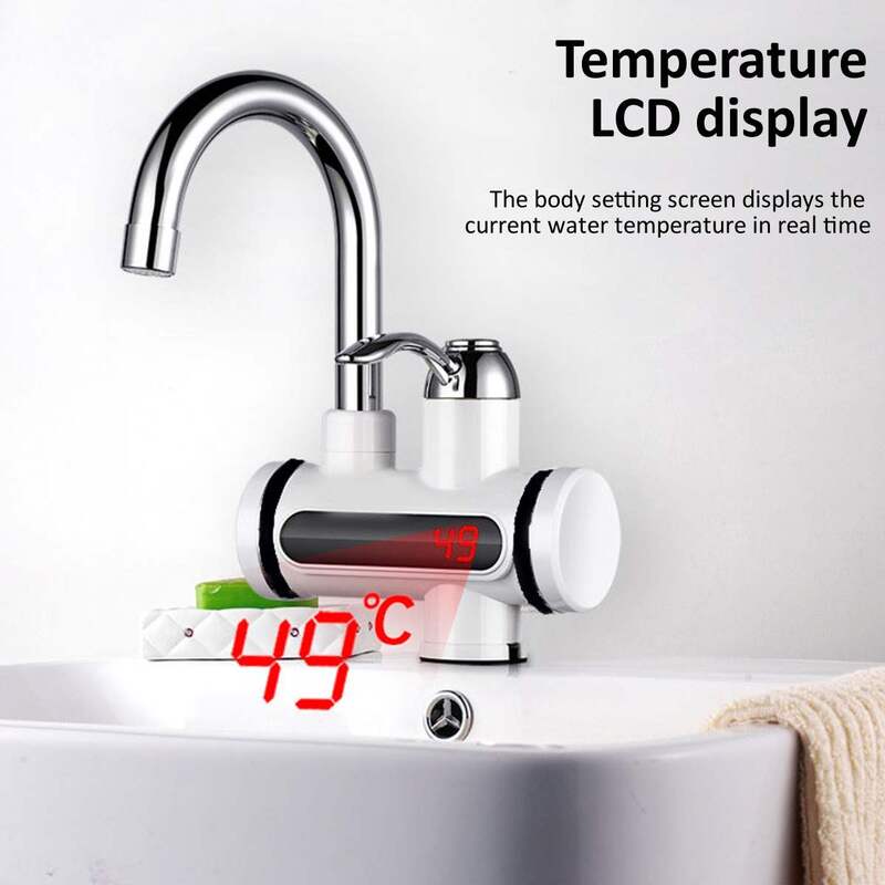 3000W  Instant Electric Shower Water Heater Hot Faucet Kitchen Electric Tap Water Heating Instantaneou Water Heater+Shower 220V
