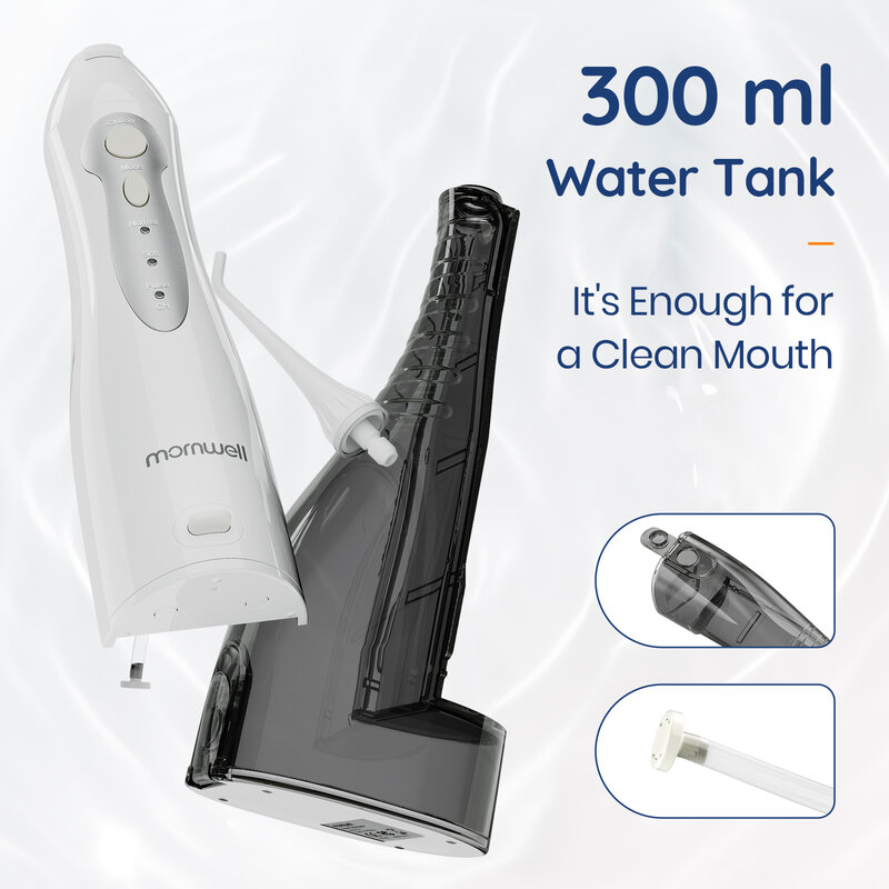 Irrigateur buccal D52, Jet d'eau dentaire Portable, Rechargeable par USB, réservoir d'eau de 300ML, étanche, 4 modèles de nettoyeur de dents