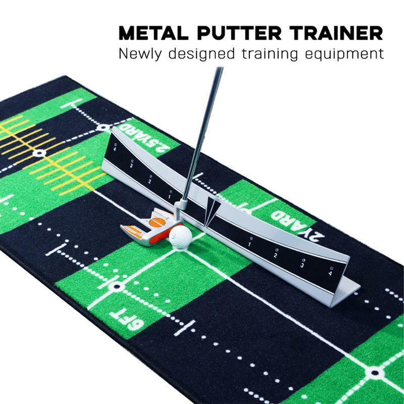 Golf Putting Track Portable Putting Tutor Training Aid Golf Putter Trajectory Balancer Golf Putter Trainer Calibration Track
