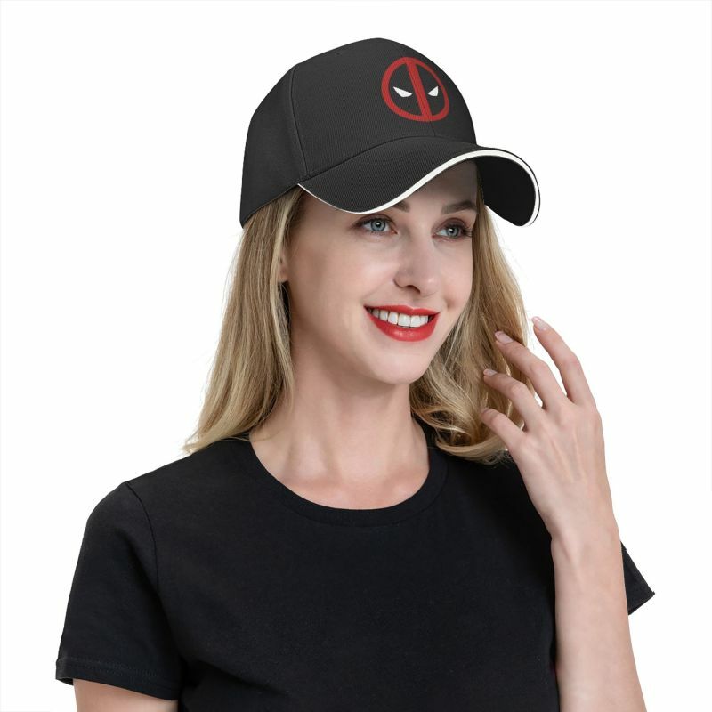 قبعة بيسبول خارقة مخصصة للرجال والنساء ، ملابس الشارع القابلة للتعديل ، أعجوبة ديدبول ، قبعة أب برمز