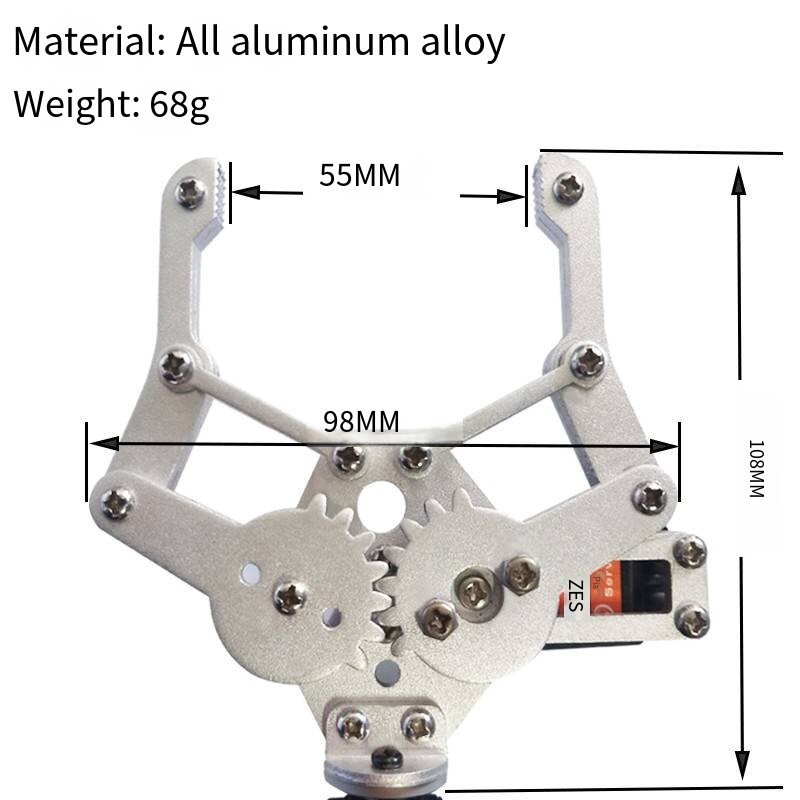 6 DOF DIY Robot Manipulator Metal Alloy Mechanical Arm Clamp Claw Kit MG996 Servo For Arduino Robotic Education Programmable Kit