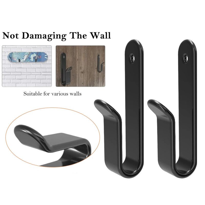 2x nowboard rak dinding Snowboard gantungan dinding bagian dinding dipasang alat logam Organizer penyimpanan kait papan selancar pemegang untuk apartemen